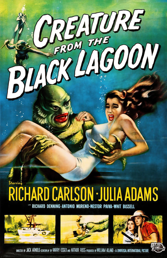 Creature from the Black Lagoon Movie Poster • Vintage 1950s Horror Wall Art • Classic Monster Film Print