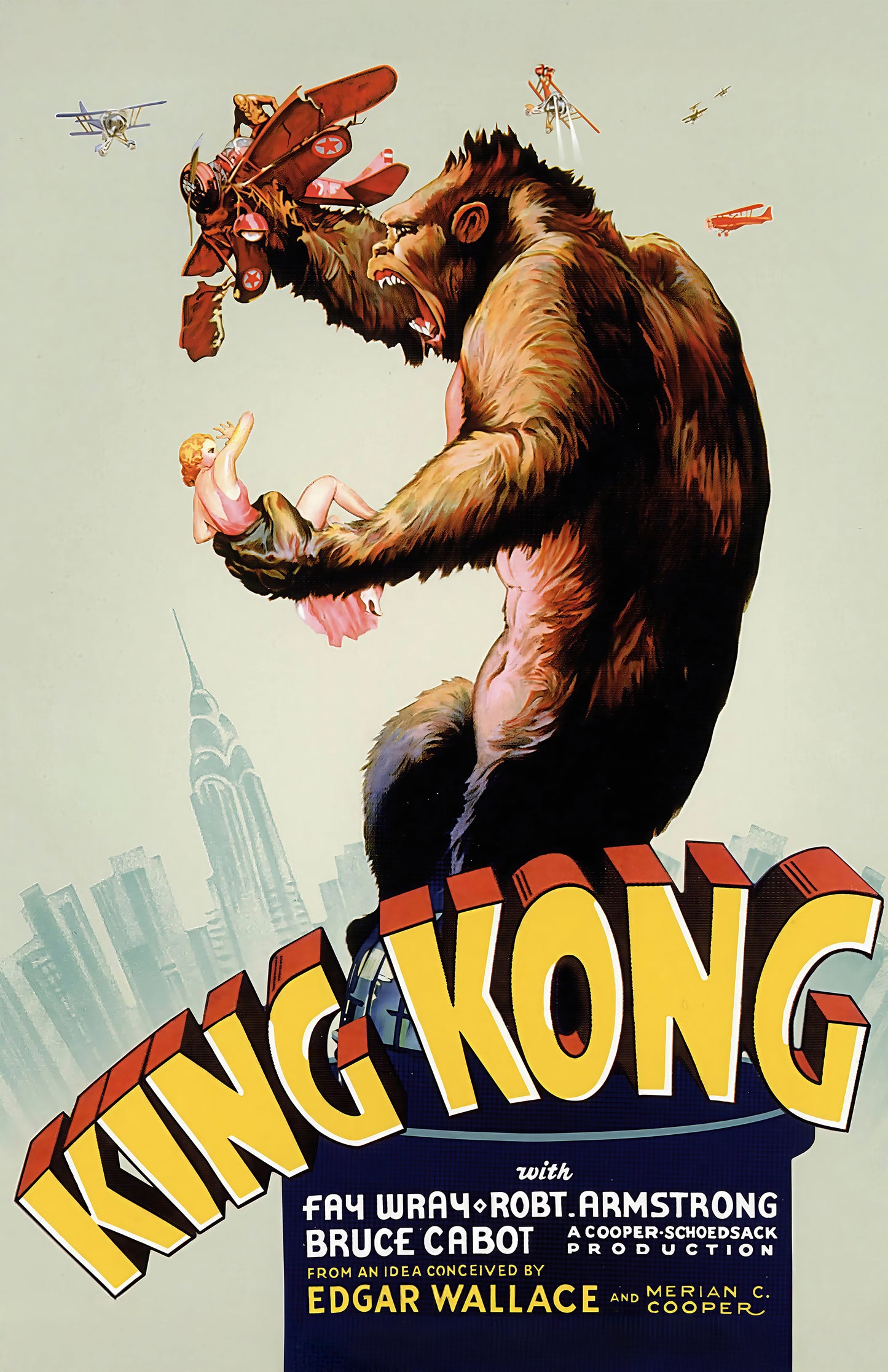 FRAMED-Vintage King Kong Poster • Classic Monster Movie Print • Retro 1933 Film Wall Art • Vintage 1930s Horror Wall Art • Retro Wall Art Gift (Copy)