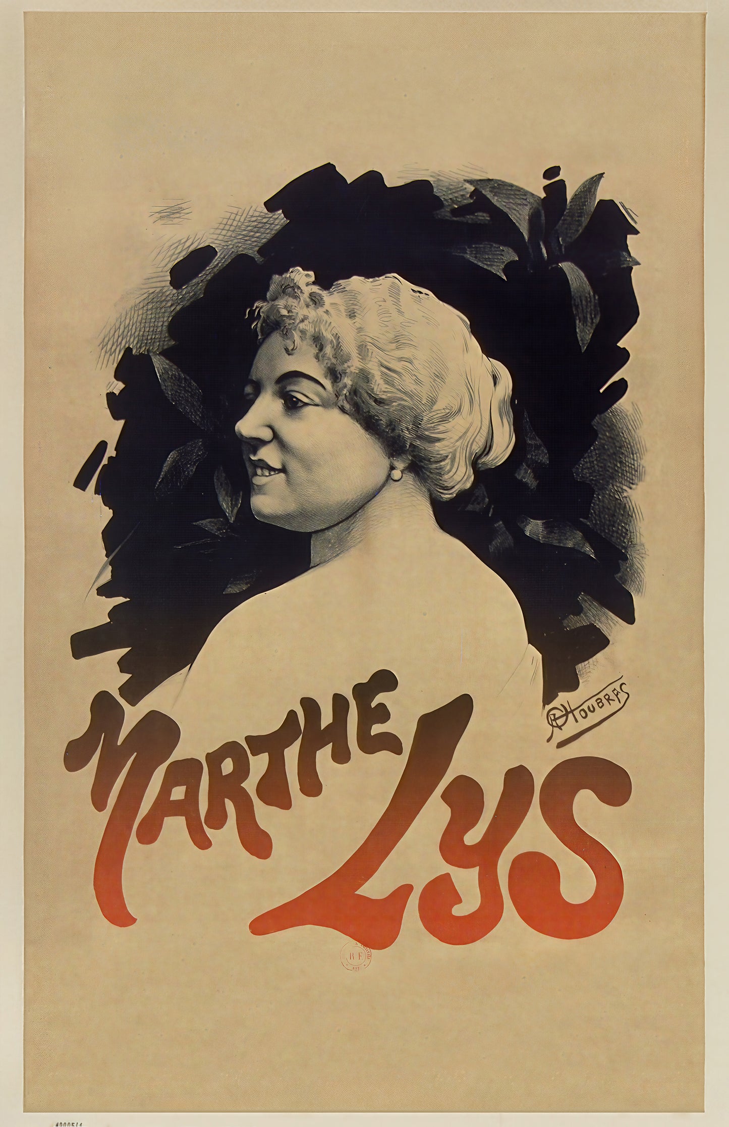 Marthe Lys Vintage French Poster – 19th Century Cabaret & Theatre Illustration