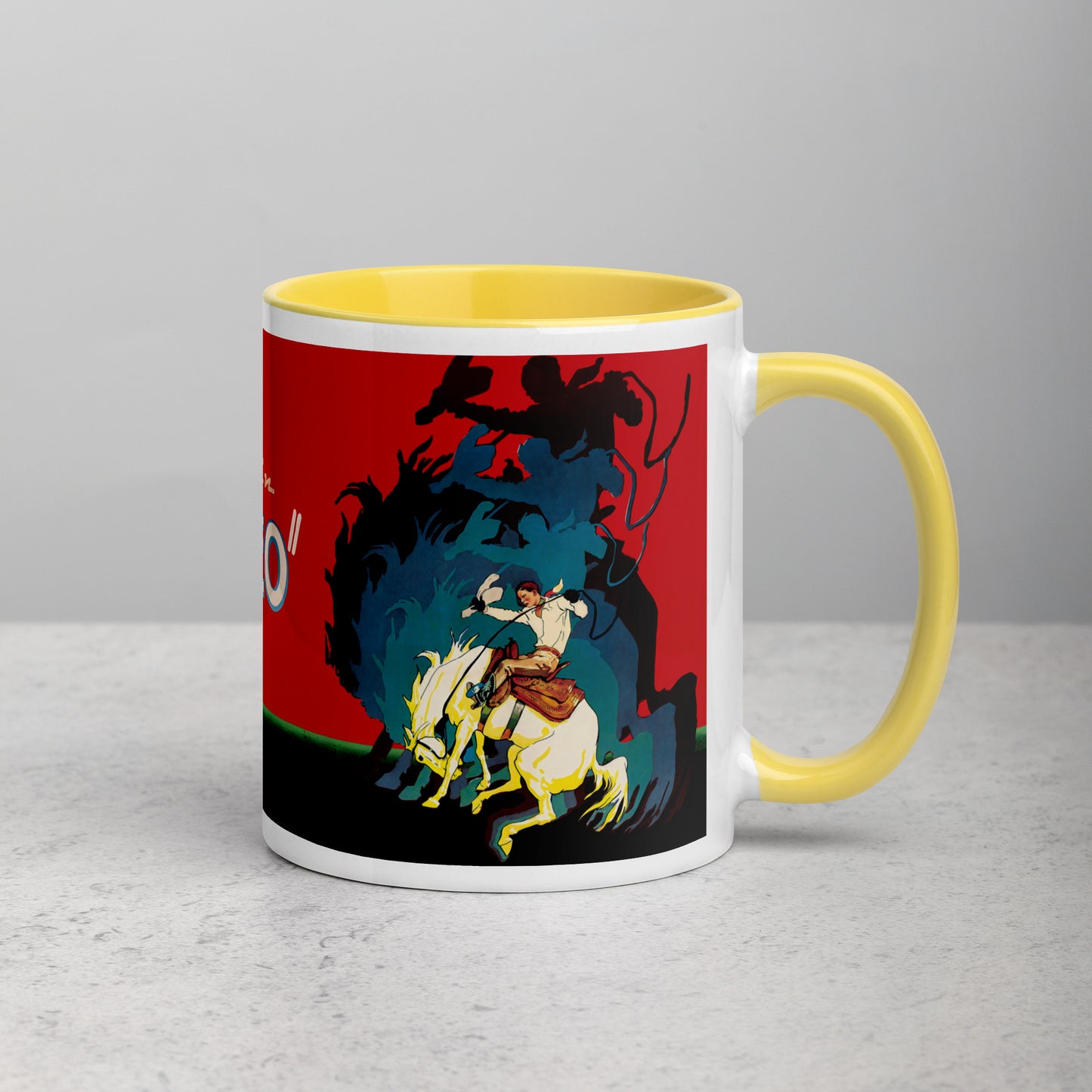 King of the Rodeo Porcelain Mug – Vintage Western Cowboy Coffee Cup