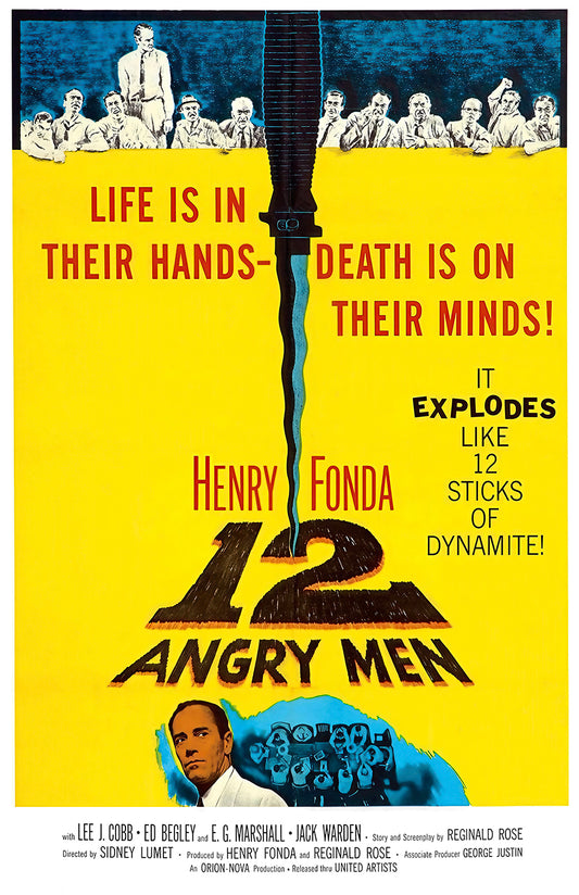 12 Angry Men movie poster print, classic courtroom drama art, vintage film wall decor 11x17