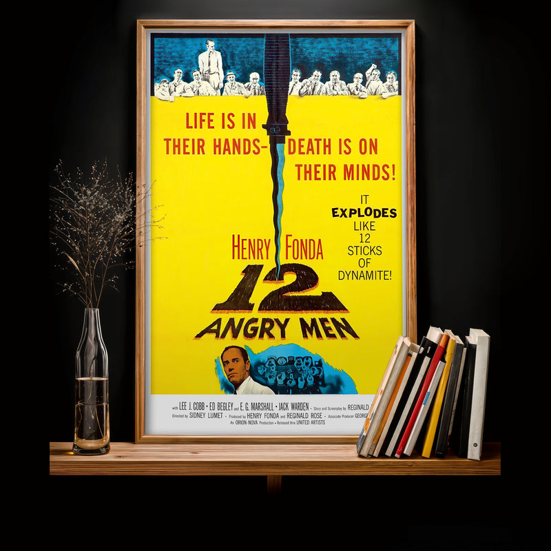 12 Angry Men movie poster print, classic courtroom drama art, vintage film wall decor 11x17