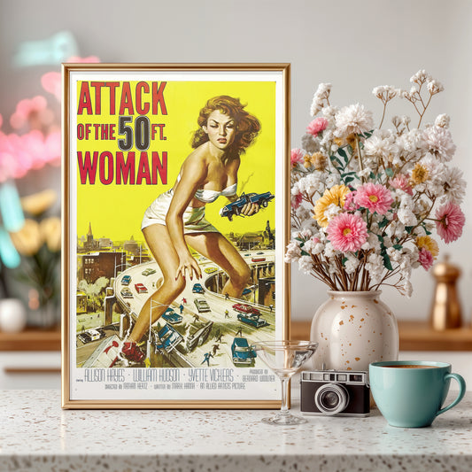 Attack of the 50 Ft. Woman – Classic 1958 Sci-Fi Movie Poster Art Print
