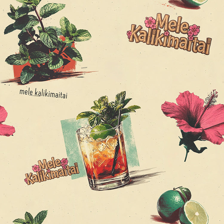 Mele Kalikimaitai Tropical Cocktail Button-Down Shirt – All Over Print Island Holiday Aloha Top