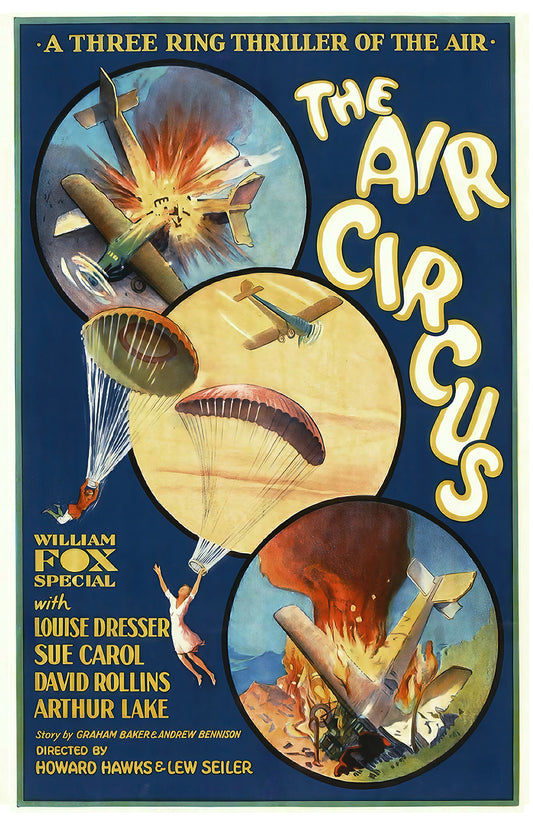 Air Circus poster print, vintage aviation movie art, retro airplane wall decor, 11x17