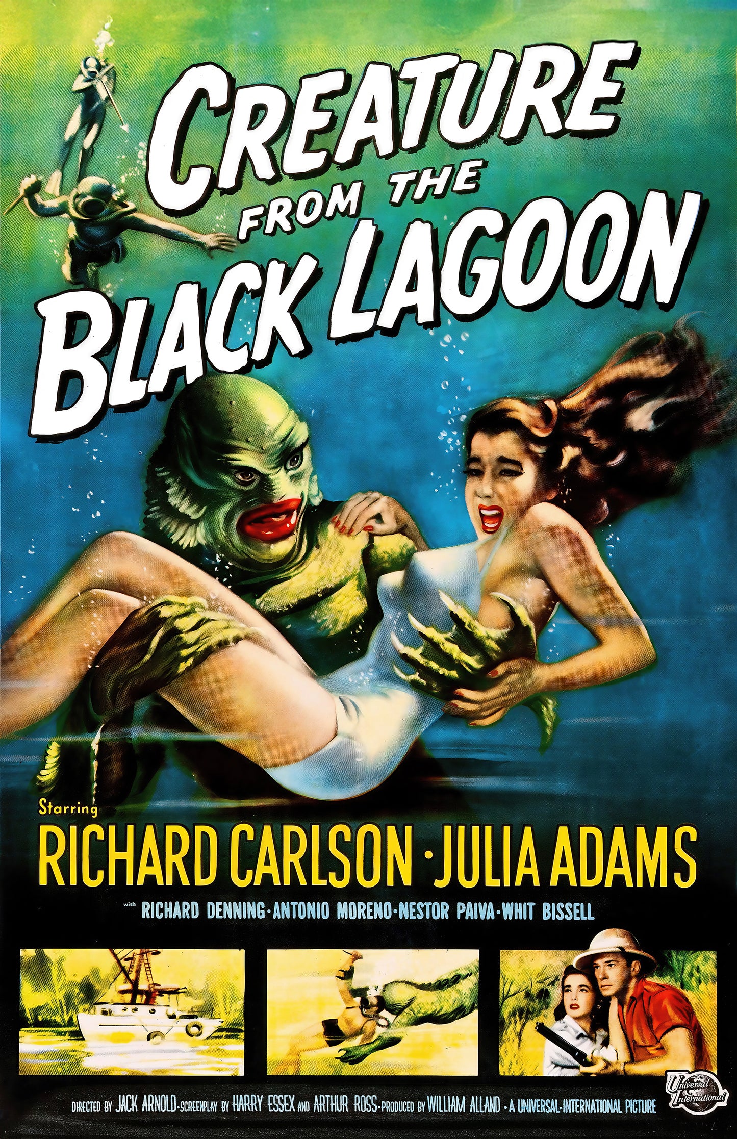 Creature from the Black Lagoon Movie Poster • Vintage 1950s Horror Wall Art • Classic Monster Film Print