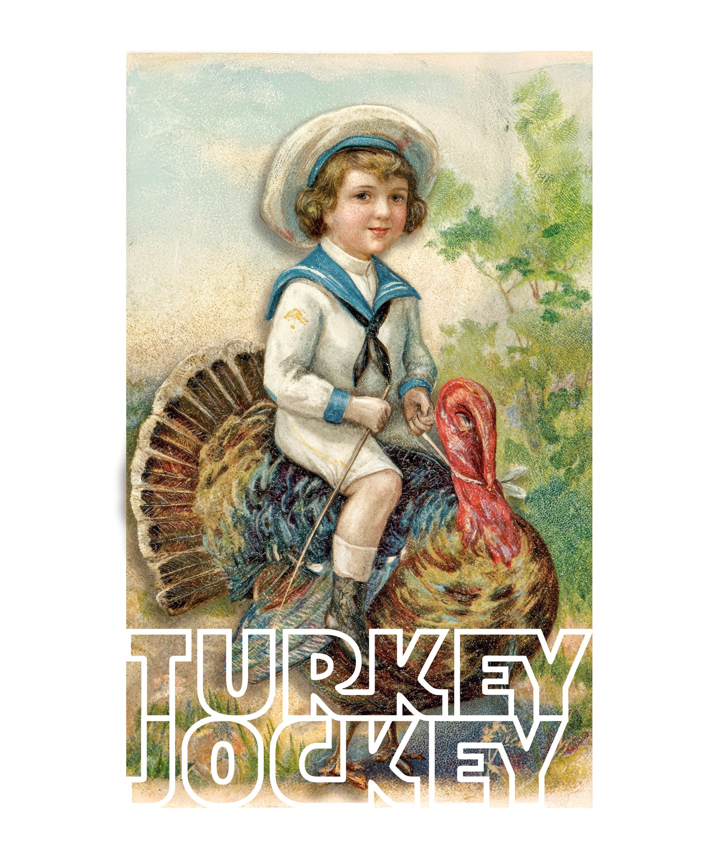 Turkey Jockey Vintage Thanksgiving T-Shirt • Retro Holiday Humor Tee