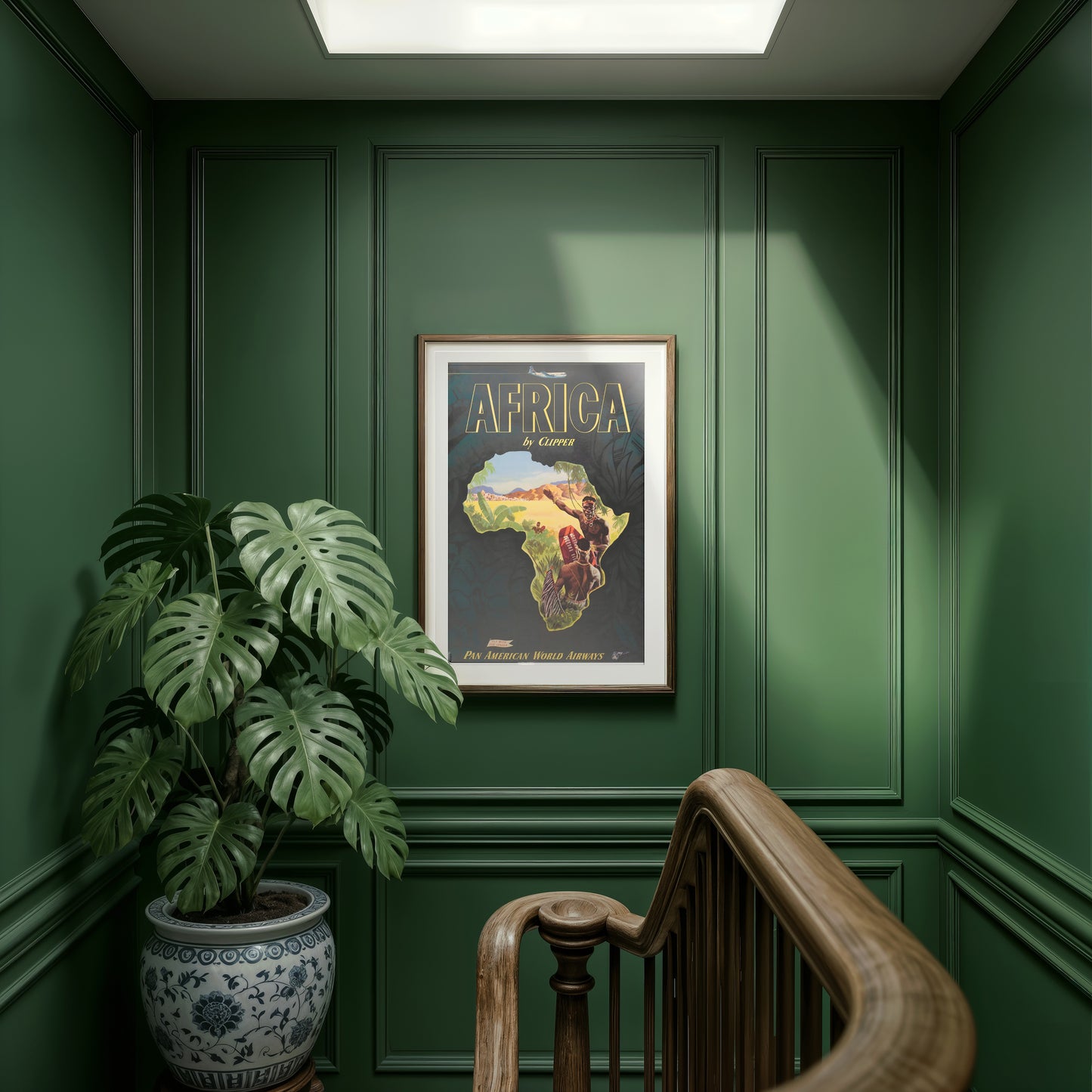 Africa by Clipper – Vintage Pan American World Airways Travel Poster Print