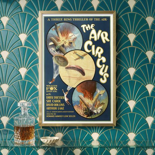 Air Circus poster print, vintage aviation movie art, retro airplane wall decor, 11x17