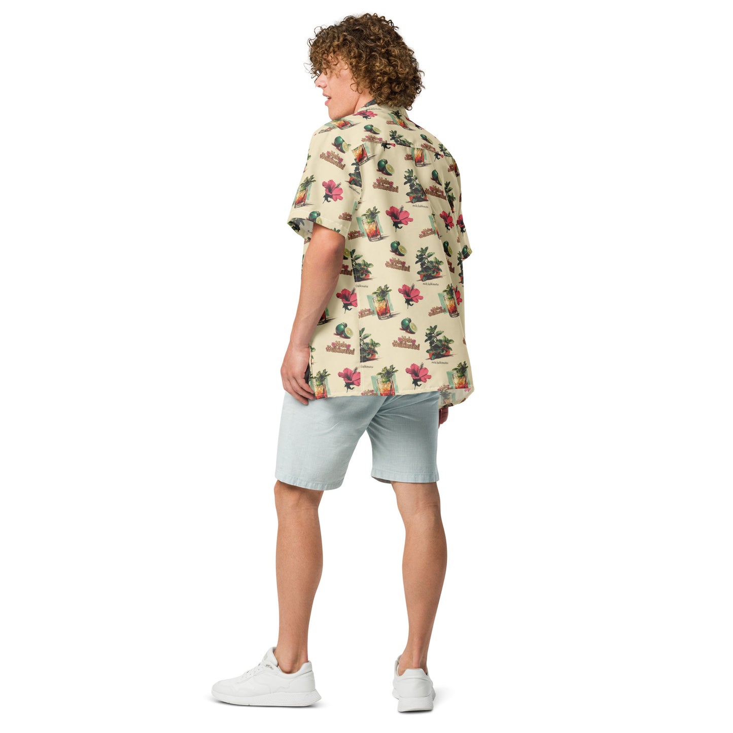 Mele Kalikimaitai Tropical Cocktail Button-Down Shirt – All Over Print Island Holiday Aloha Top
