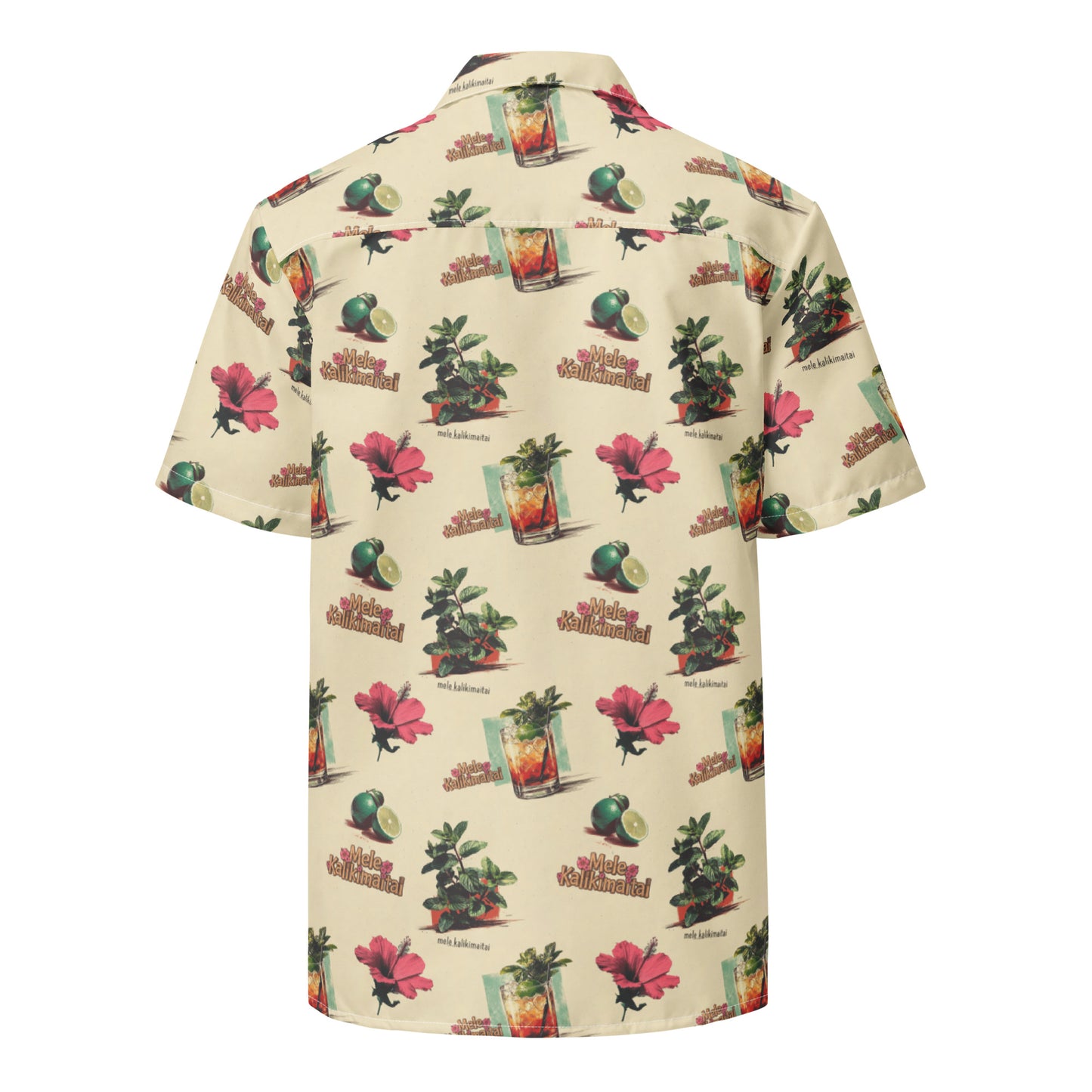 Mele Kalikimaitai Tropical Cocktail Button-Down Shirt – All Over Print Island Holiday Aloha Top