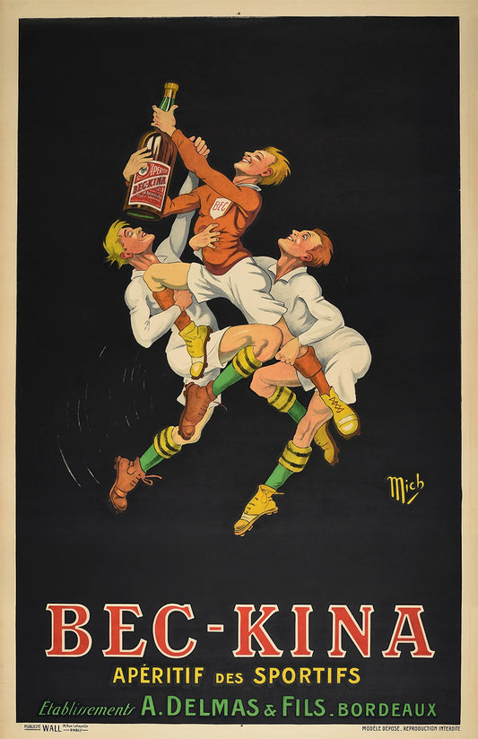 Bec-Kina Vintage Poster – Apéritif des Sportifs French Advertising Art Print