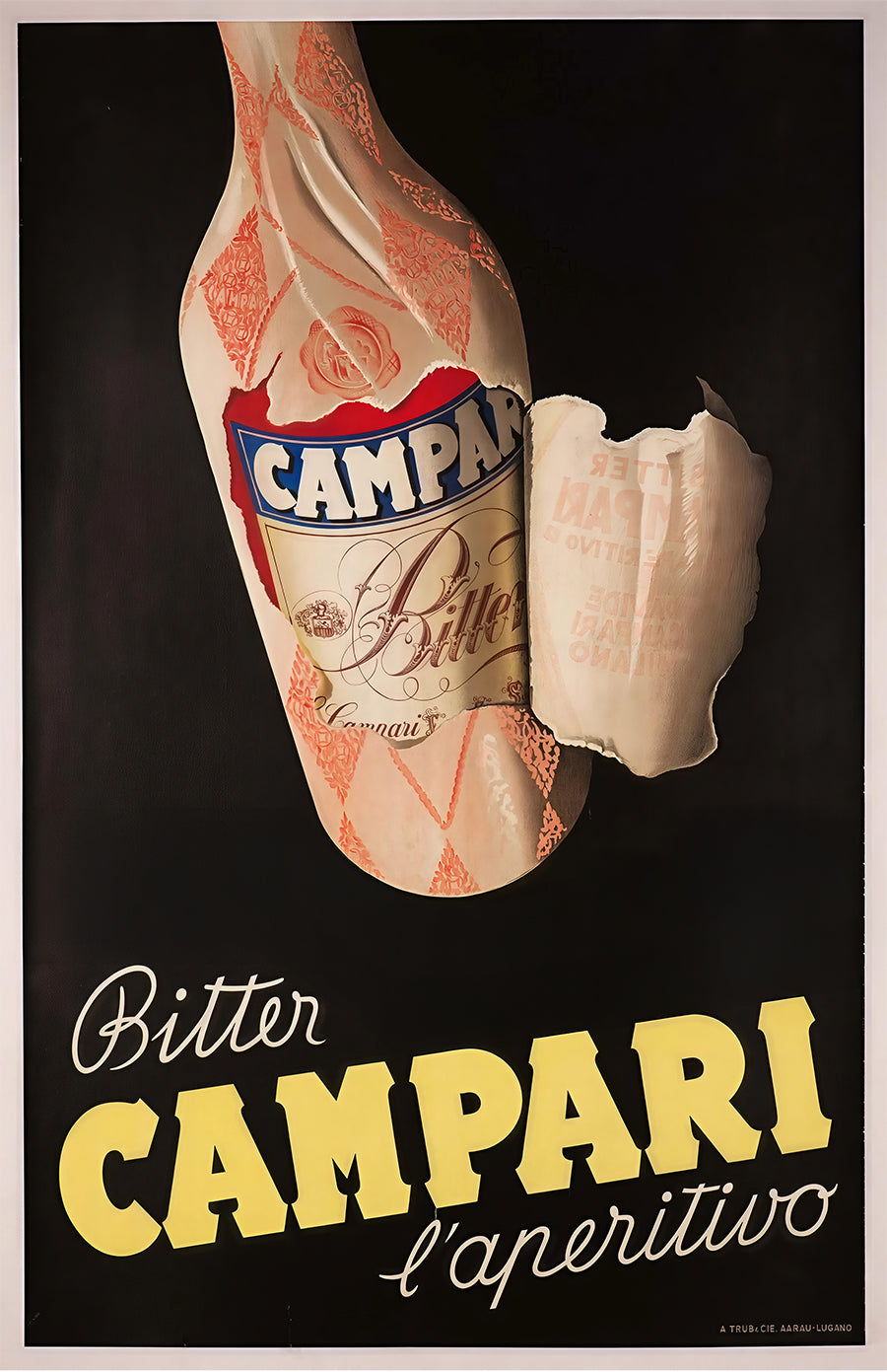 Bitter Campari Vintage Italian Poster – Classic Aperitivo Liquor Advertising Art