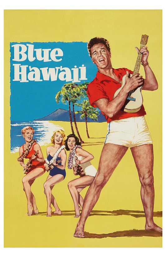 Elvis Presley – Blue Hawaii Classic Vintage Movie Poster (Bold Yellow Edition)