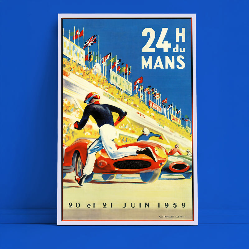 24 Heures du Mans 1959 Poster • Vintage French Racing Print • Classic Motorsport Wall Art • Retro Auto Racing Decor