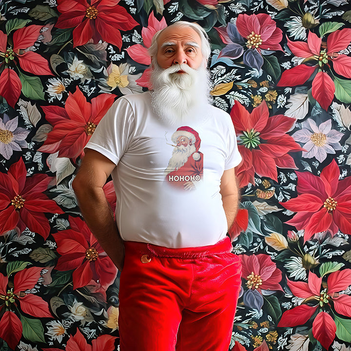 Ho Ho Ho Santa T-Shirt • Retro Christmas Graphic Tee • Funny Vintage Holiday Shirt