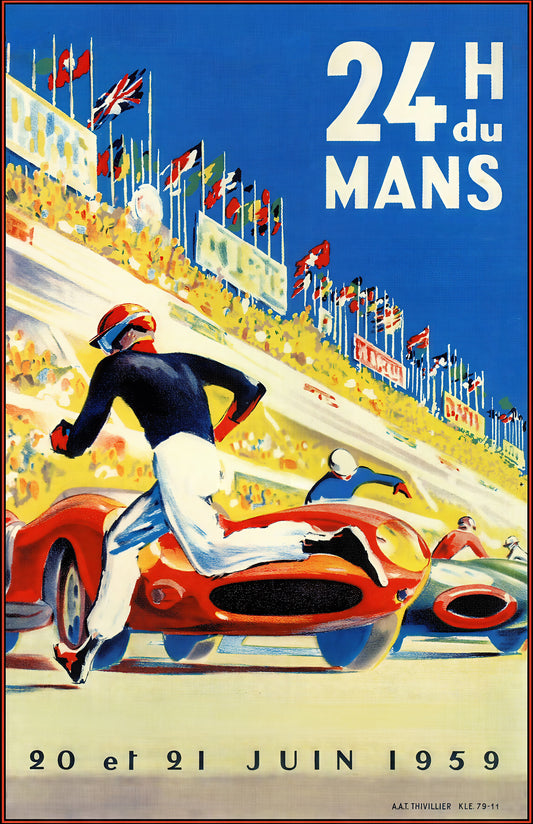 24 Heures du Mans 1959 Poster • Vintage French Racing Print • Classic Motorsport Wall Art • Retro Auto Racing Decor