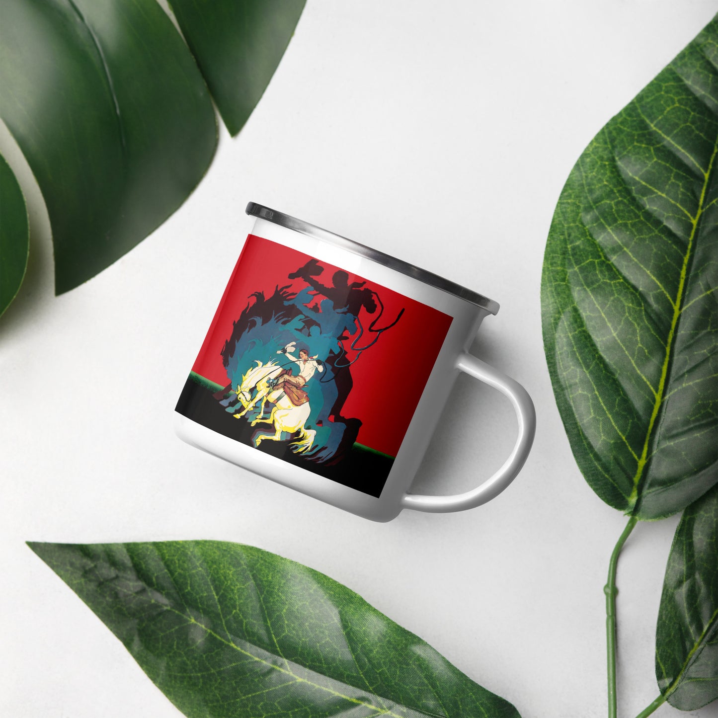 King of the Rodeo Enamel Mug – Vintage Western Cowboy Camp Coffee Cup