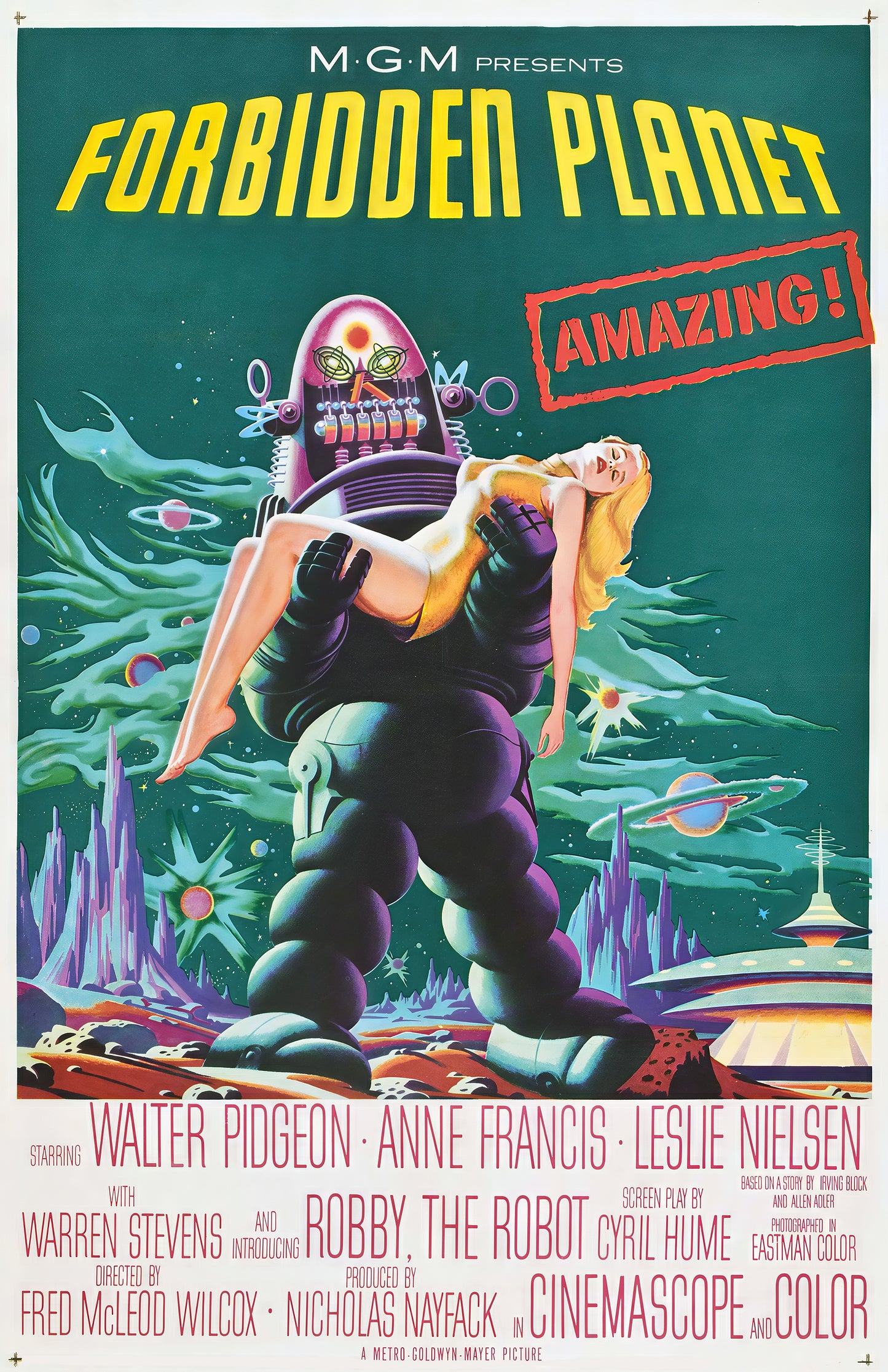 Forbidden Planet Classic Sci-Fi Wall Art – Vintage Space Adventure Poster