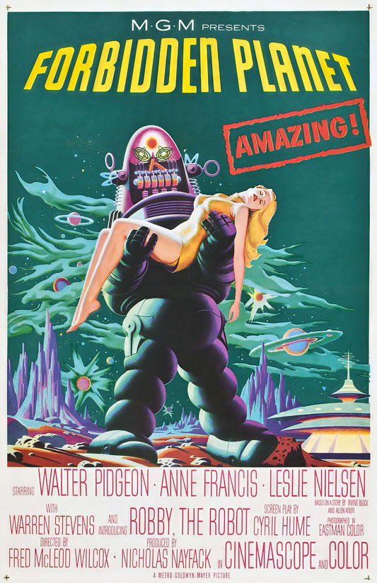 Forbidden Planet Classic Sci-Fi Wall Art – Vintage Space Adventure Poster