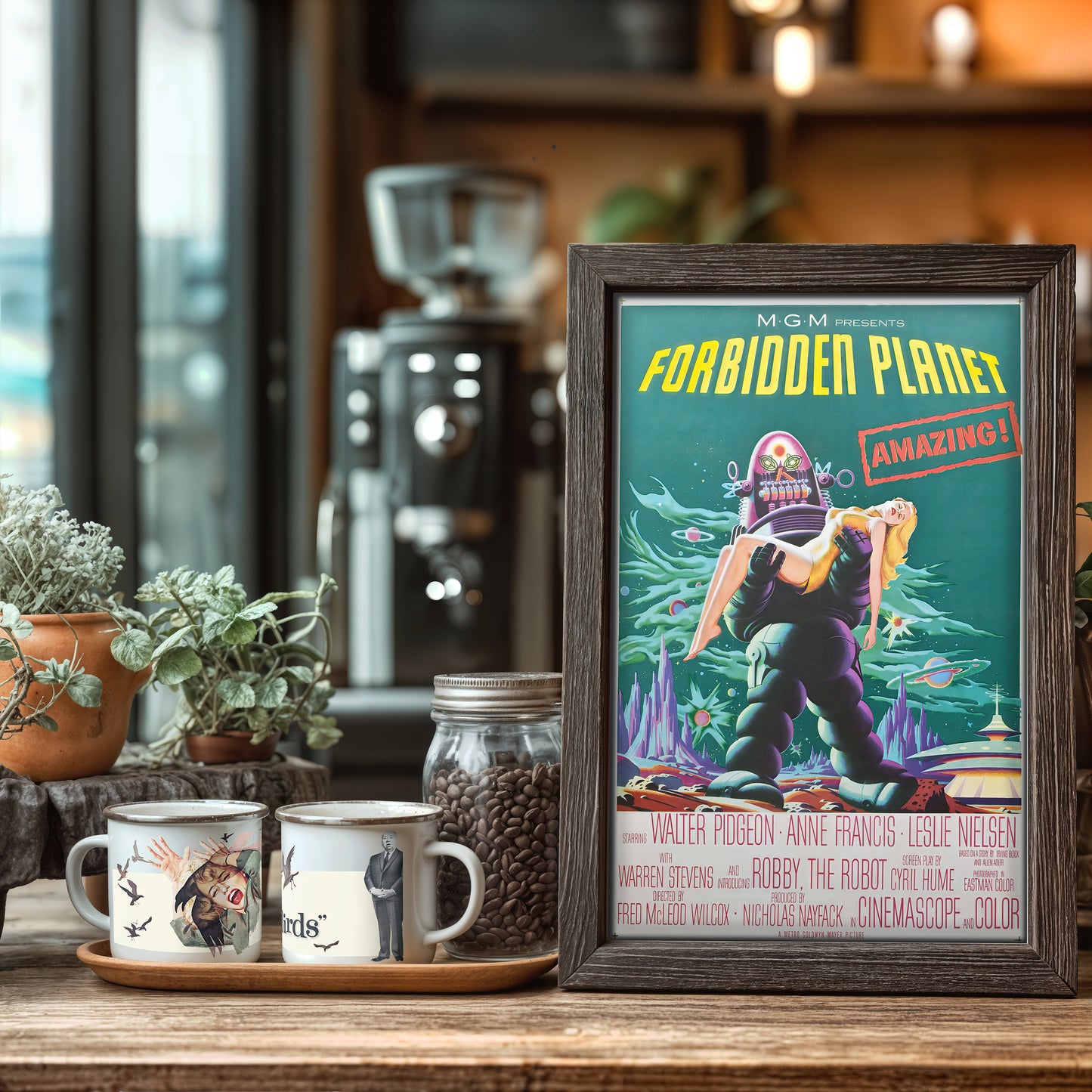 Forbidden Planet Classic Sci-Fi Wall Art – Vintage Space Adventure Poster