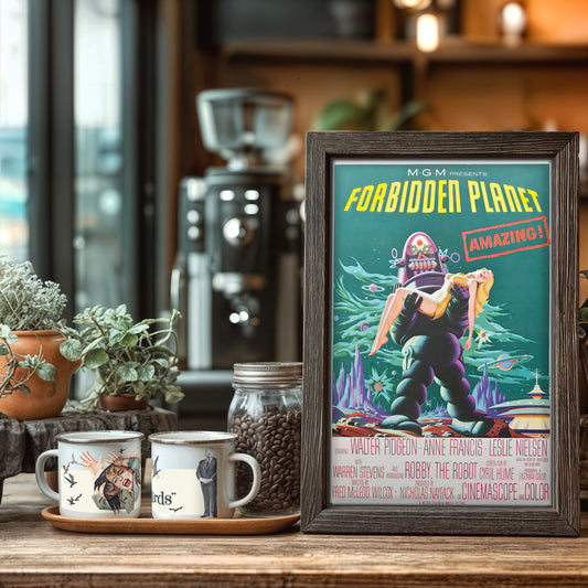 Forbidden Planet Classic Sci-Fi Wall Art – Vintage Space Adventure Poster