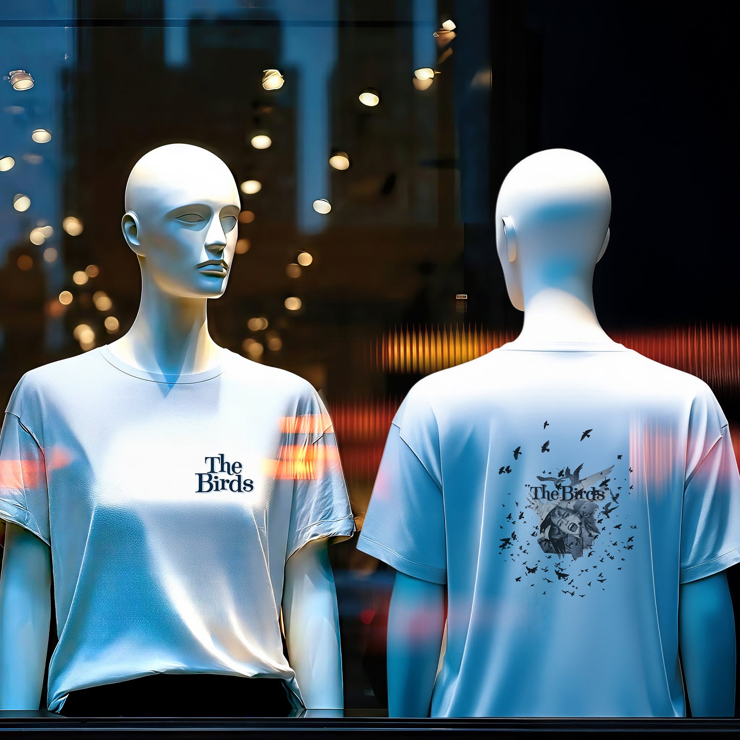 The Birds Silhouette T-Shirt • Vintage Horror Movie Tee • Classic Hitchcock Design