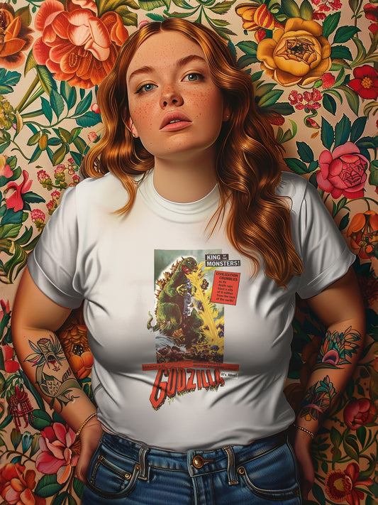 Godzilla King of the Monsters T-Shirt • Vintage 1950s Sci-Fi Movie Poster Tee • Retro Kaiju Film Shirt • Classic Monster Gift