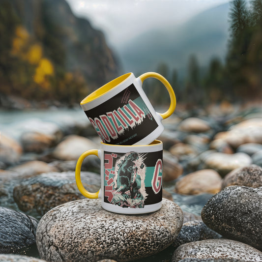 Godzilla Porcelain Mug – Vintage French Movie Poster Kaiju Coffee Cup 11oz