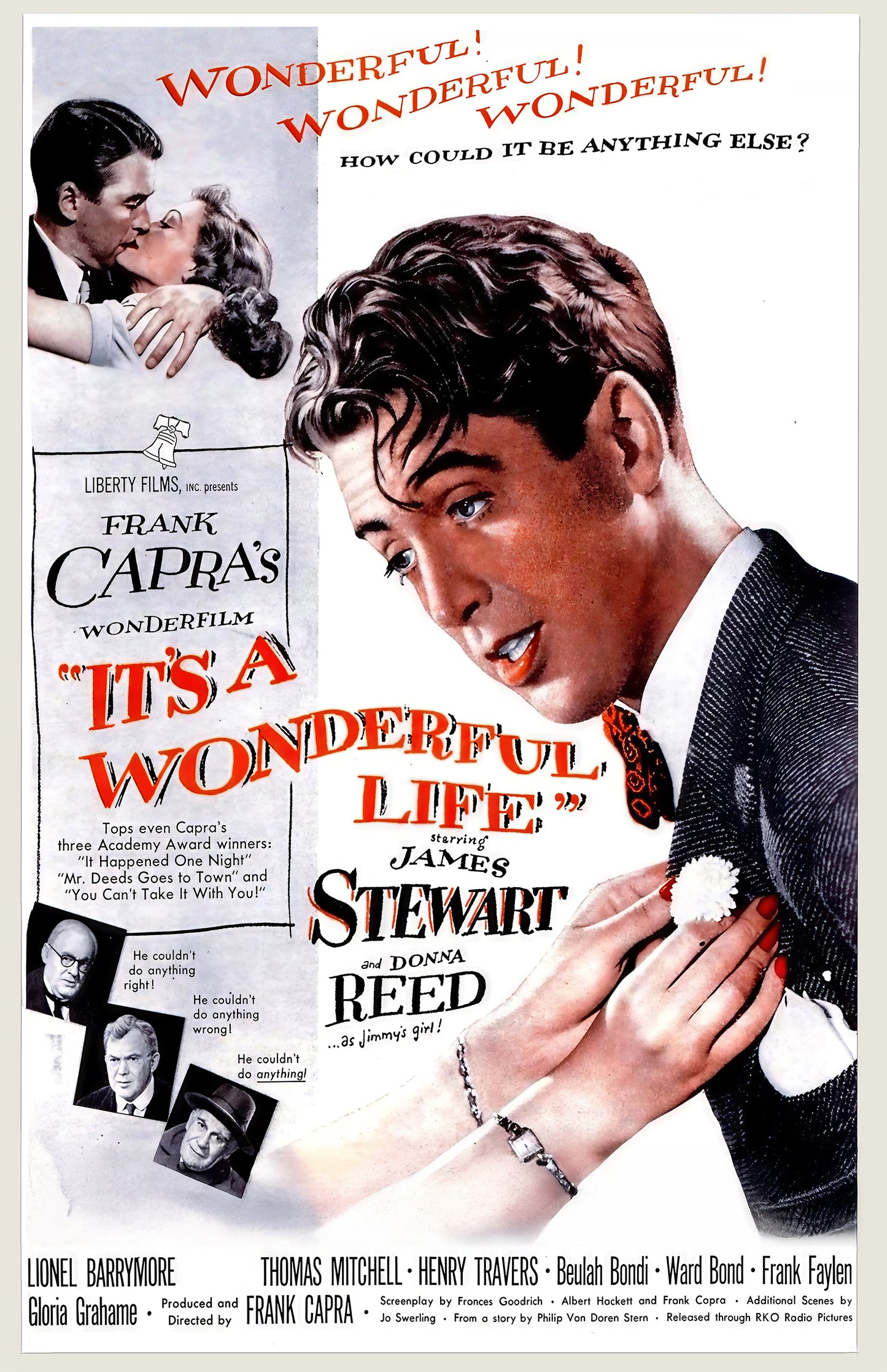 It’s a Wonderful Life Vintage Movie Poster • Classic 1946 Holiday Film Print • Frank Capra Christmas Wall Art