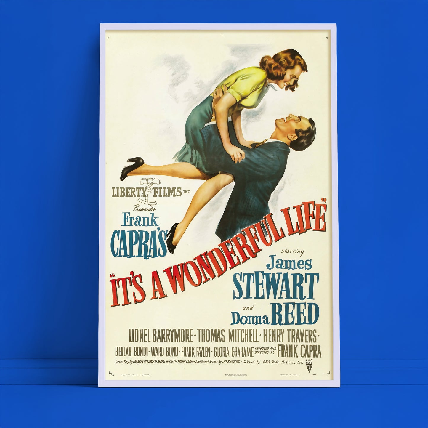 It’s a Wonderful Life Vintage Movie Poster • Classic 1946 Romantic Holiday Film Print • James Stewart & Donna Reed Wall Art