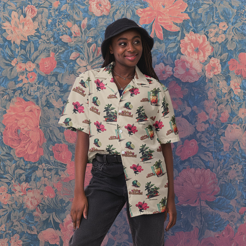 Mele Kalikimaitai Tropical Cocktail Button-Down Shirt – All Over Print Island Holiday Aloha Top