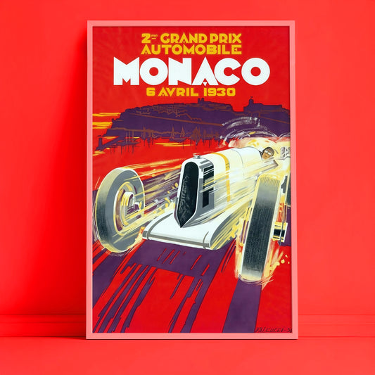 Monaco Grand Prix 1930 Poster • Vintage Racing Wall Art • Classic Motorsport Print