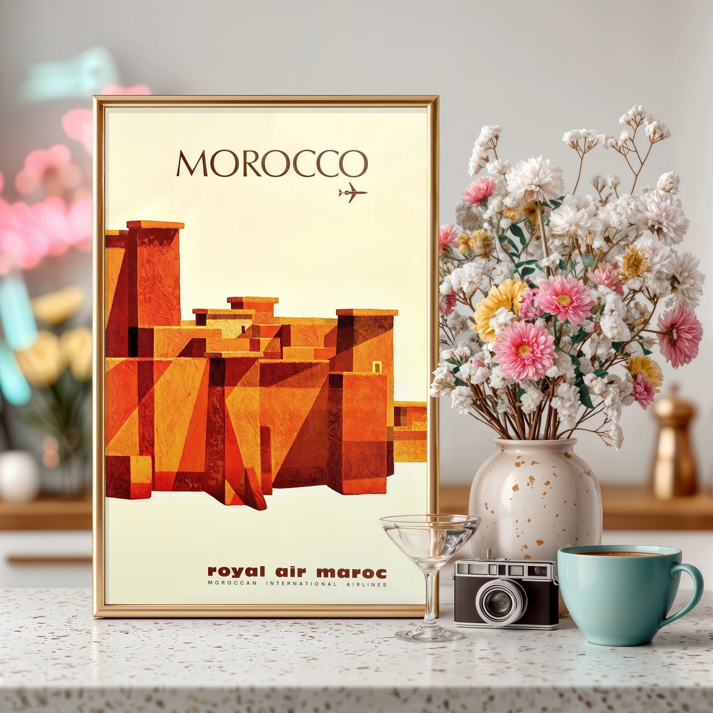 Morocco – Royal Air Maroc Vintage Airline Poster