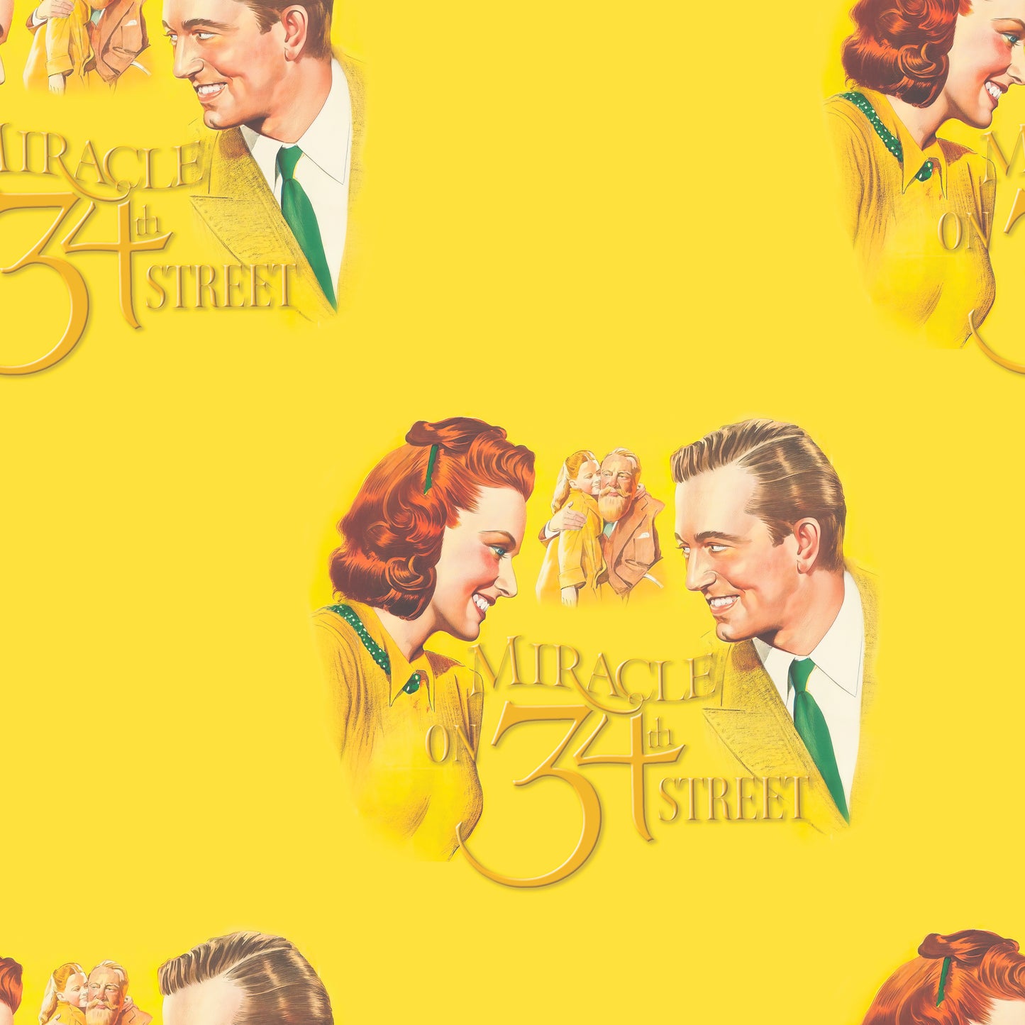 “Miracle on 34th Street” Vintage Wrapping Paper – Classic Christmas Movie Gift Wrap, Retro Holiday Pattern