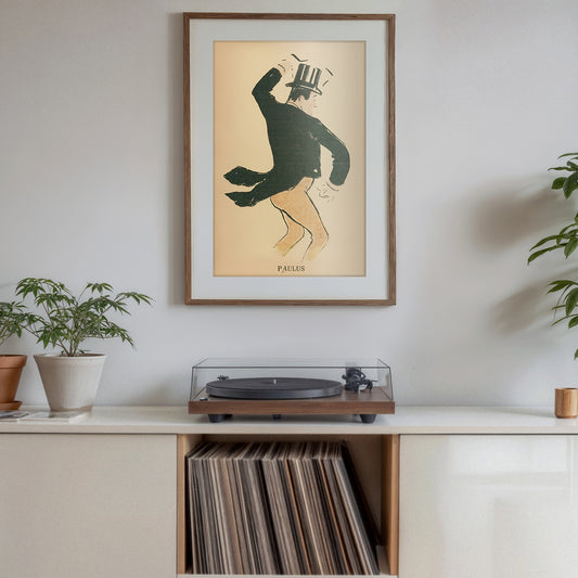 Paulus poster print, vintage cabaret dancer art, whimsical theater wall decor