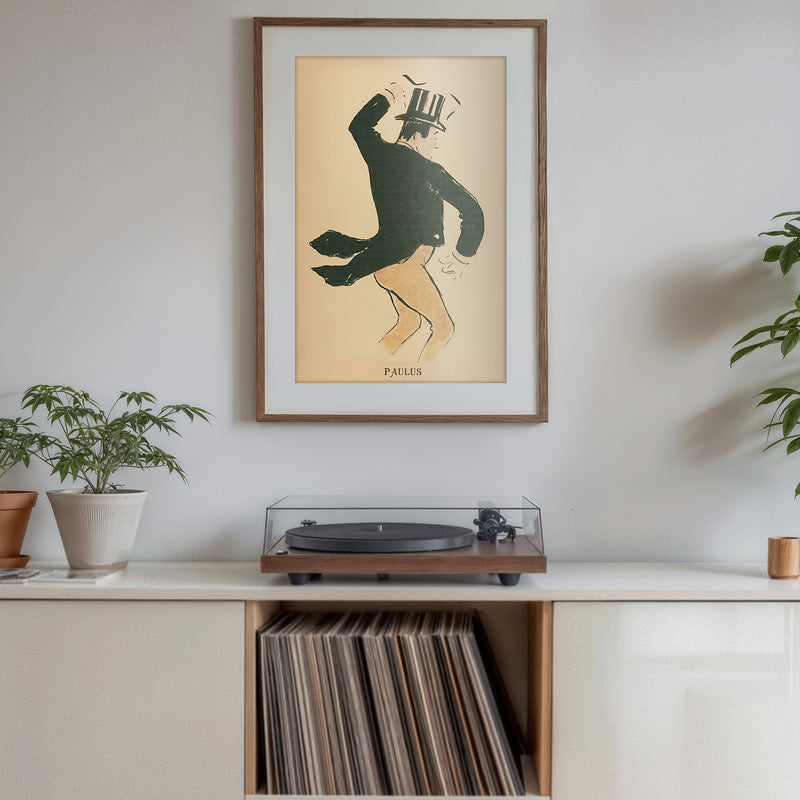 Paulus poster print, vintage cabaret dancer art, whimsical theater wall decor