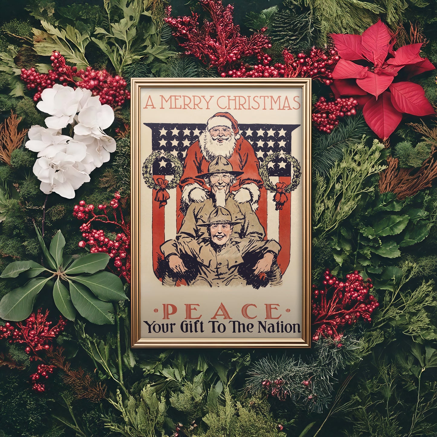 Peace — Your Gift to the Nation (Vintage Christmas Poster)