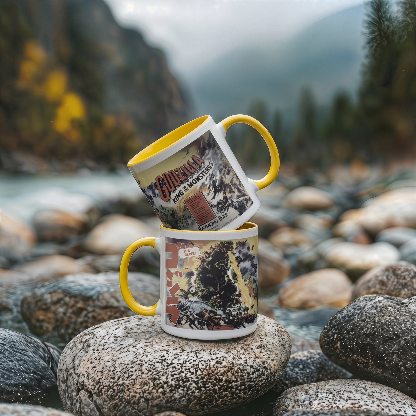 Godzilla Ceramic Mug – King of the Monsters Vintage Movie Art Coffee Cup 11oz