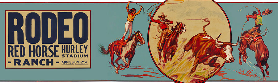 Vintage Rodeo Enamel Mug – Red Horse Hurley Ranch Western Cowboy Camp Mug