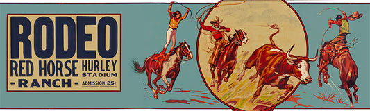 Vintage Rodeo Enamel Mug – Red Horse Hurley Ranch Western Cowboy Camp Mug