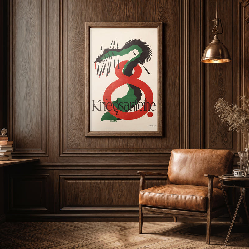 Julius Klinger Serpent Poster – Bold Graphic Art Deco Print (11×17)