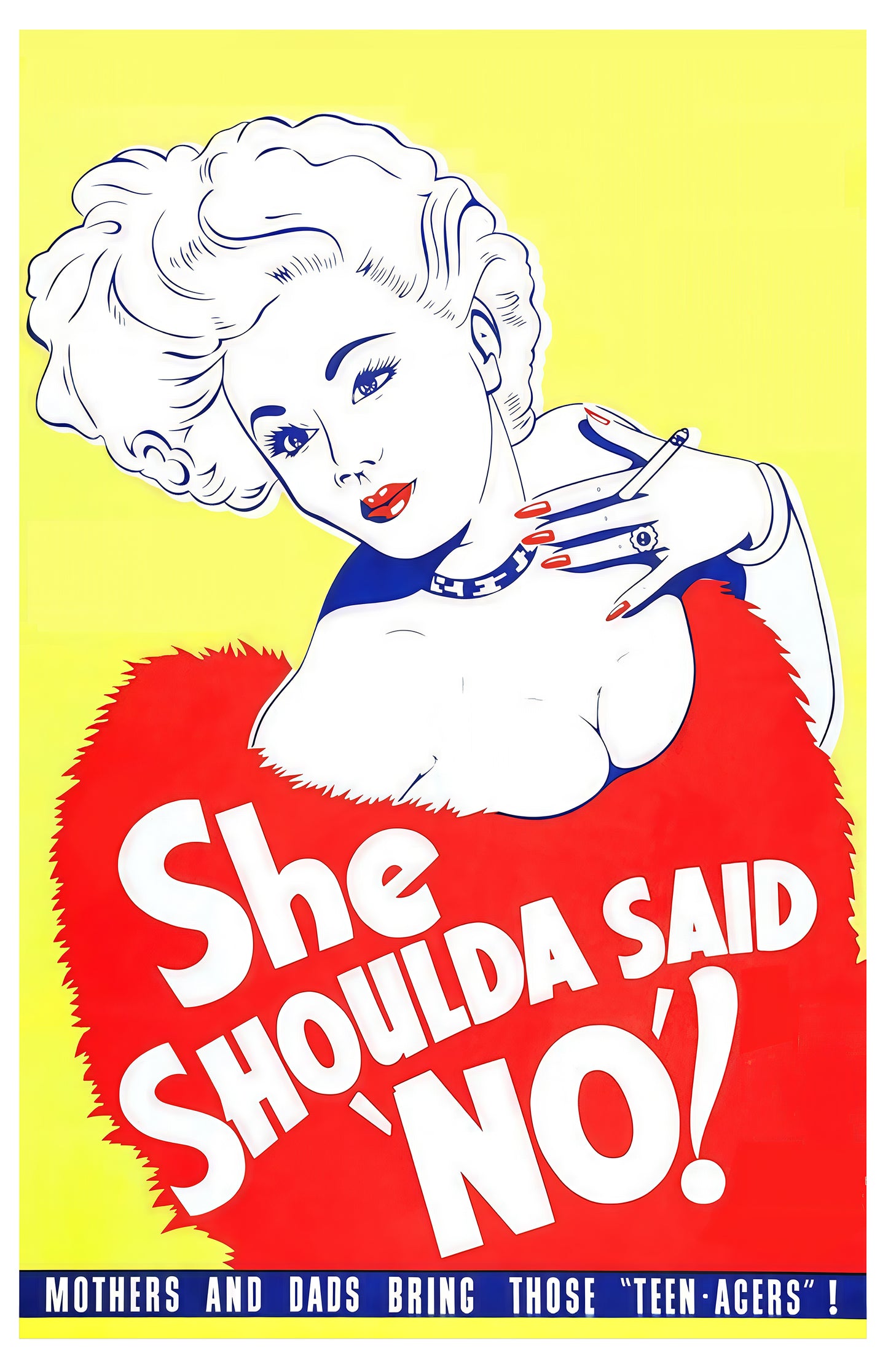 “She Shoulda Said No!” Vintage Exploitation Movie Poster – Retro 11×17 Art Print