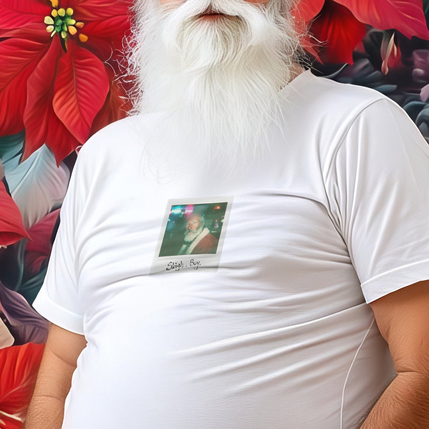 Sleigh Boy Vintage Santa T-Shirt • Retro Polaroid Holiday Tee • Funny Christmas Shirt