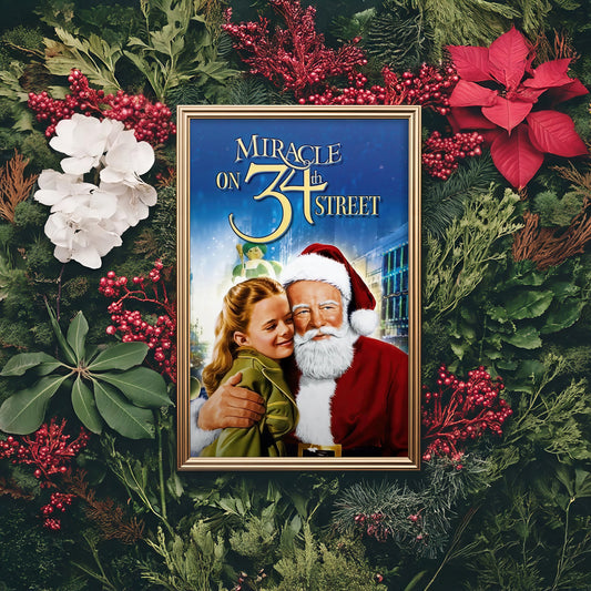 Miracle on 34th Street Poster • Classic Christmas Movie Print • Vintage Holiday Wall Art
