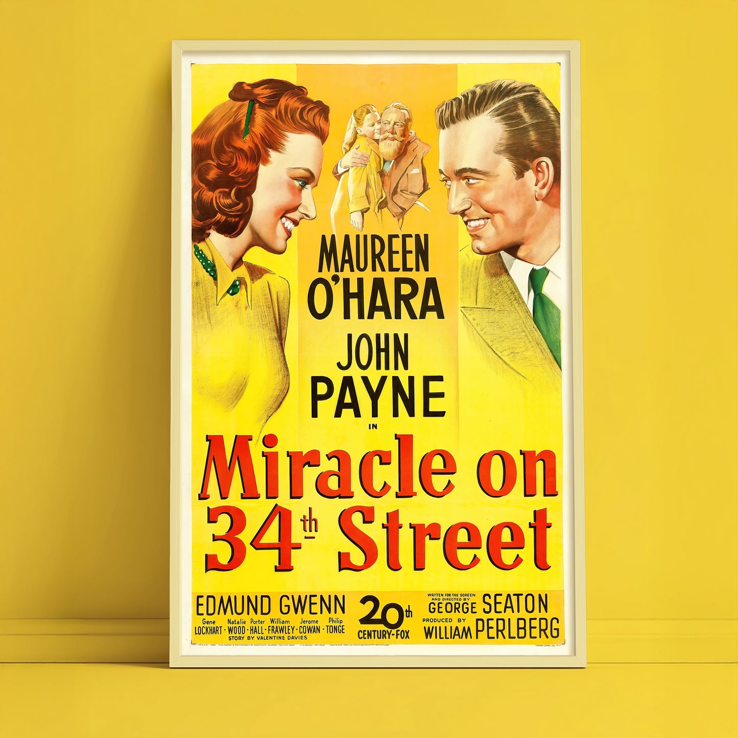 Miracle on 34th Street Vintage Movie Poster • Classic 1947 Christmas Film Print • Retro Holiday Wall Art