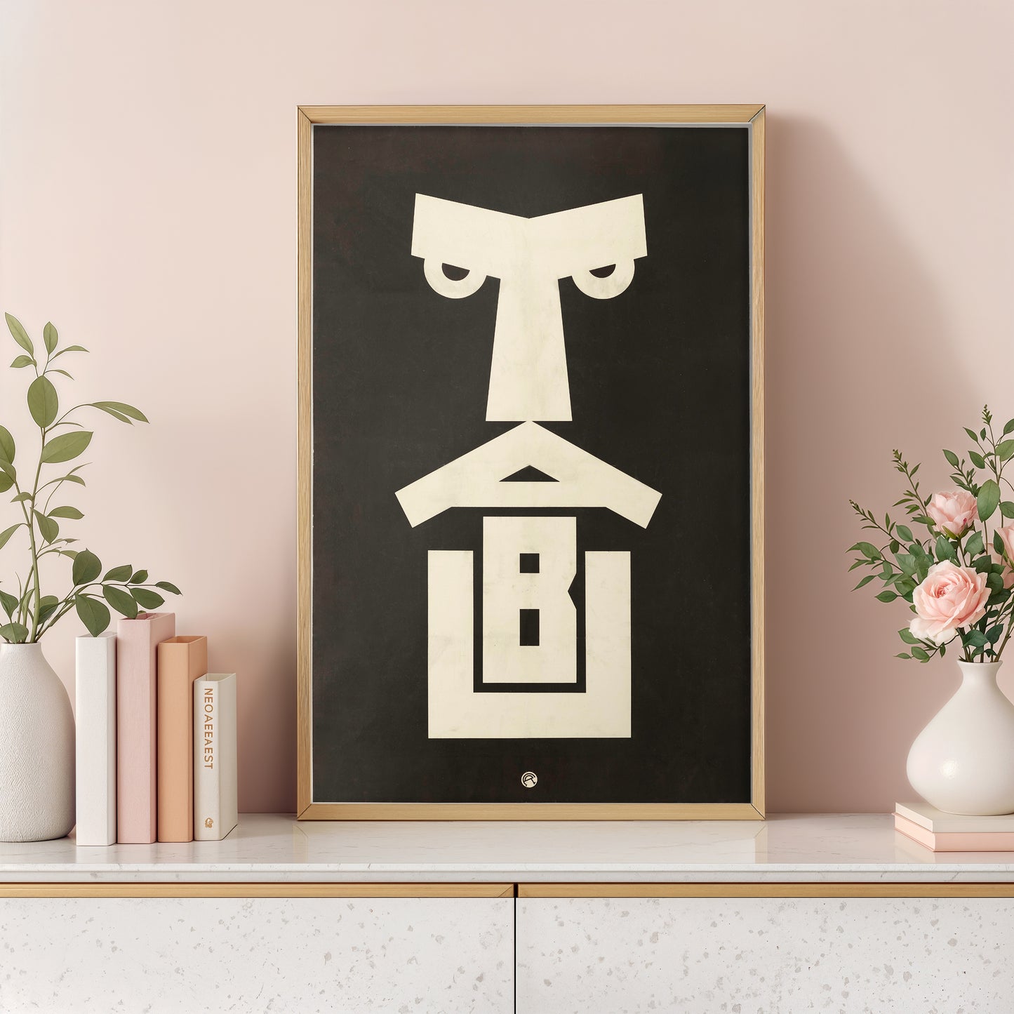 TABU Minimalist Mid-Century Poster – Bold Geometric 11×17 Wall Art