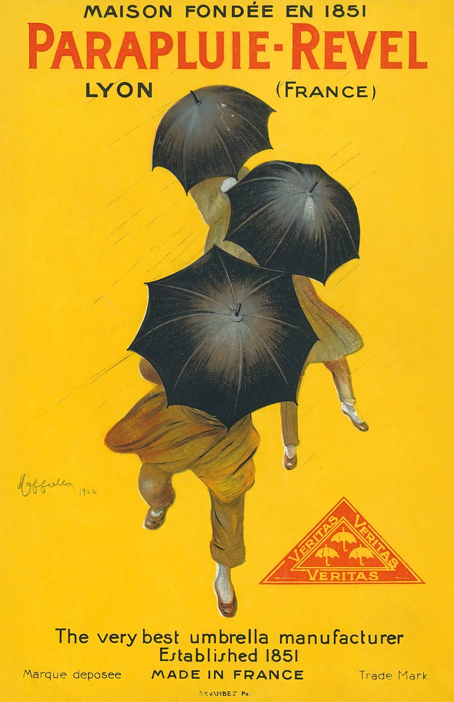 Parapluie-Revel Umbrella Poster – 1922 Vintage French Advertising Art Print