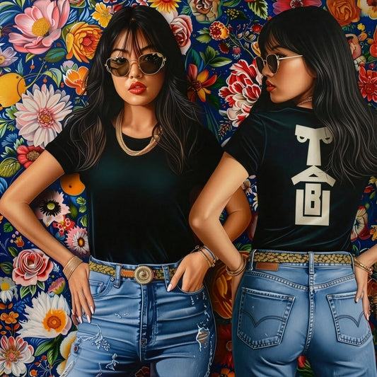 Bold Geometric Face Back-Print T-Shirt – Minimalist Modern Graphic Tee