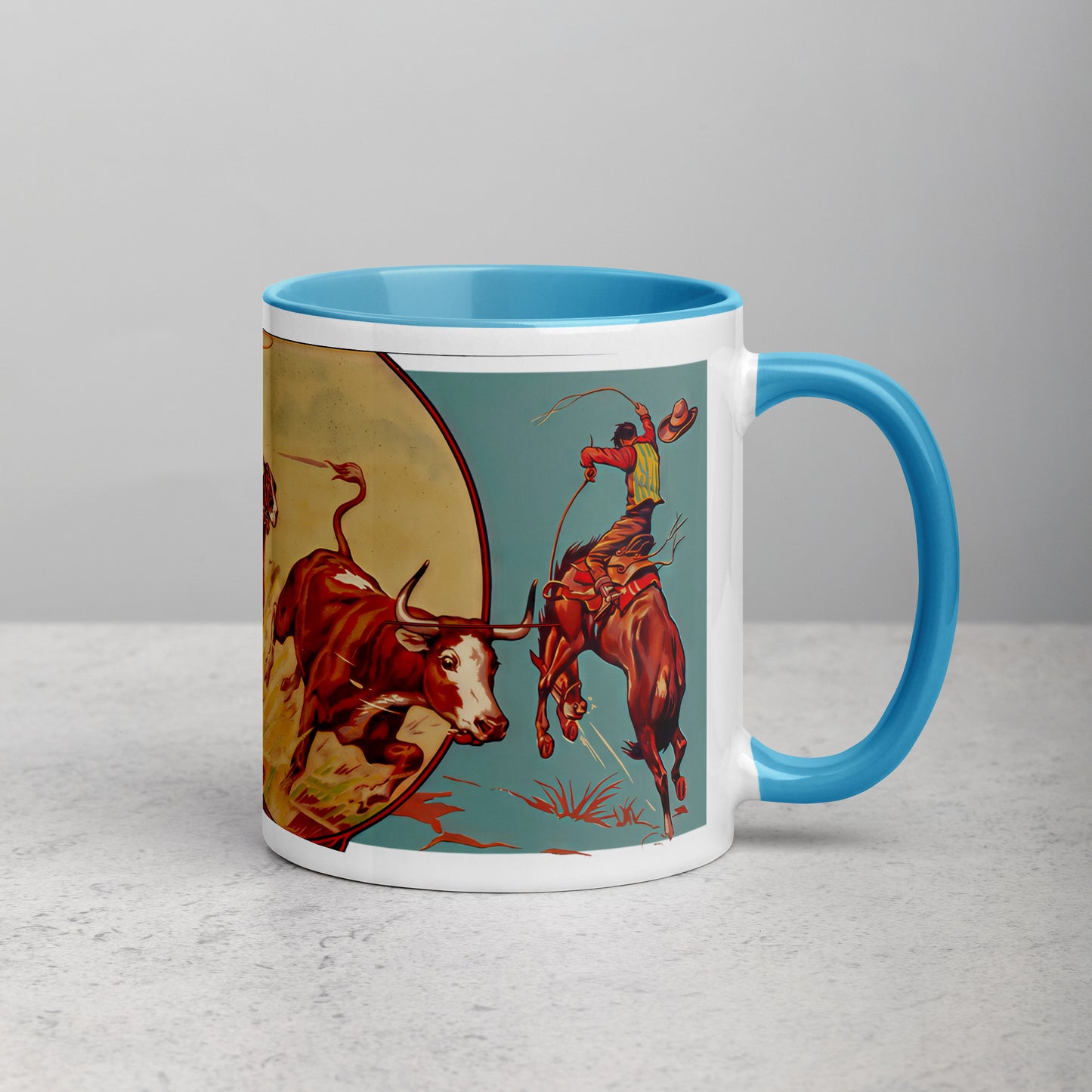 Vintage Rodeo Porcelain Mug – Red Horse Hurley Ranch Western Cowboy Coffee Cup 11oz